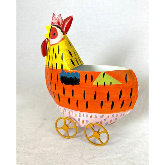 Pfaltzgraff Secrets Of Pistoulet Metal Chicken Planter Utensil Holder - Picture 3 of 8